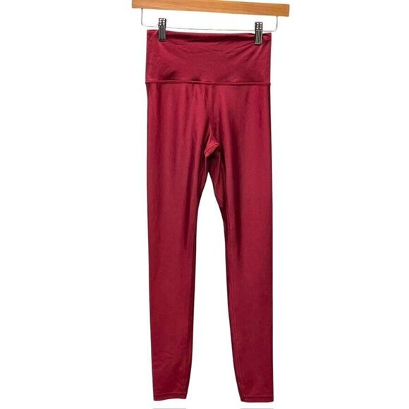 Athleta Elation Shine Tight Legging Decadent Red Shimmer Size XS - Picture 1 of 7